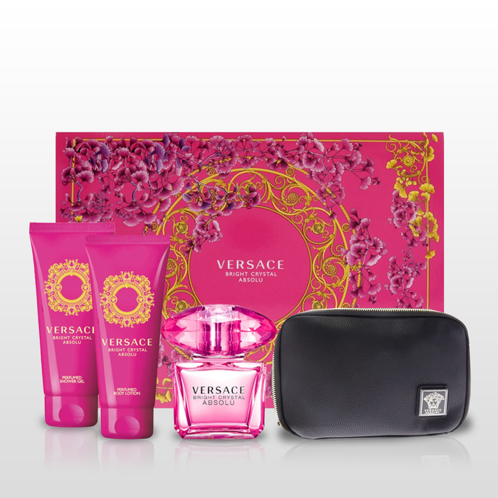 VERSACE Bright Crystal Absolu Eau de Parfum For Women 4-piece Gift Set