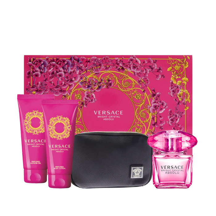 VERSACE Bright Crystal Absolu Eau de Parfum For Women 4-piece Gift Set