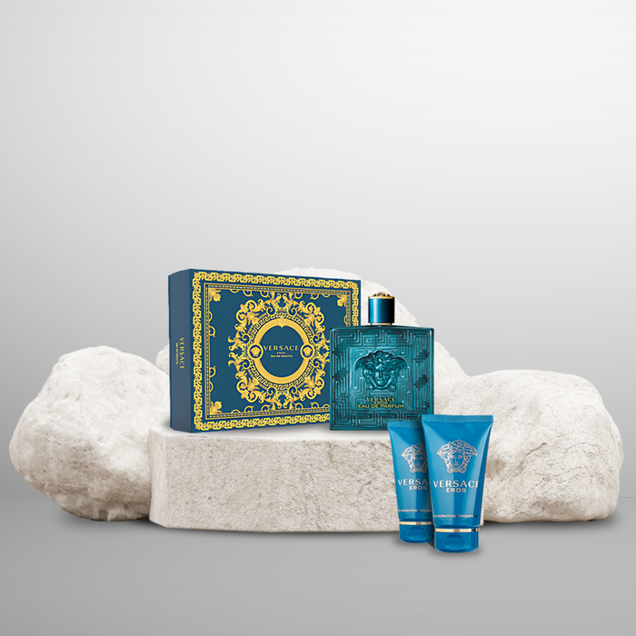 Versace Eros Man Set (1.7 Oz. EDT + 1.7 Oz. Body Lotion + 1.7 Oz. Shower Gel)