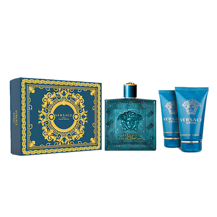 Versace Eros Man Set (1.7 Oz. EDT + 1.7 Oz. Body Lotion + 1.7 Oz. Shower Gel)