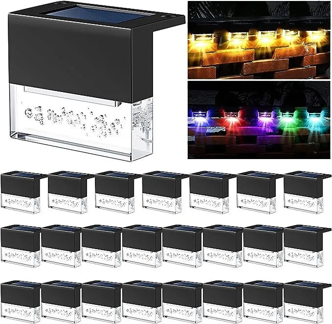 LED Solar Deck Lights | 6-Pack | Warm/White Color