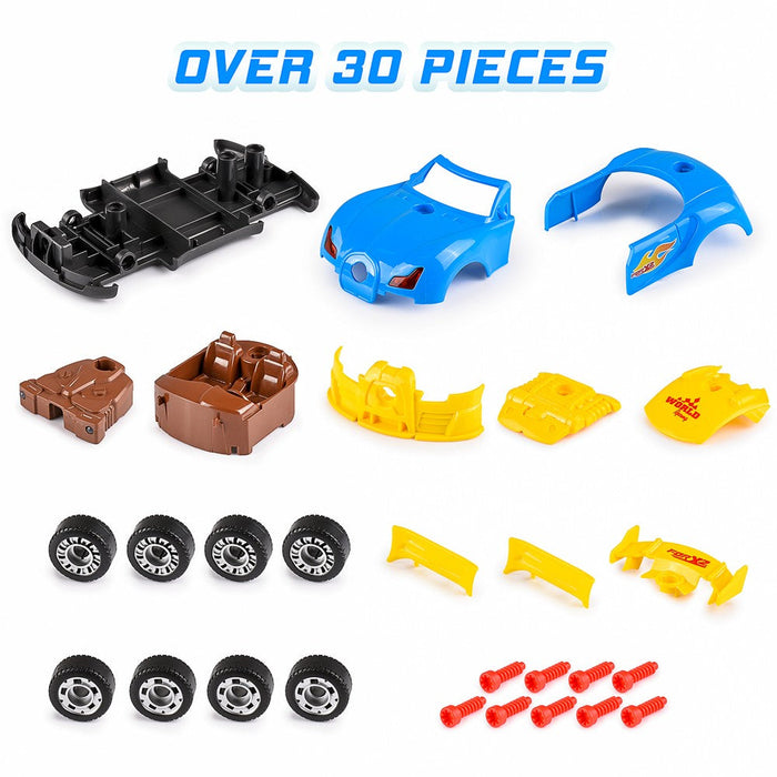MITOPDEAL | Racing Car Toy | 30-Pc | Construction Play Set